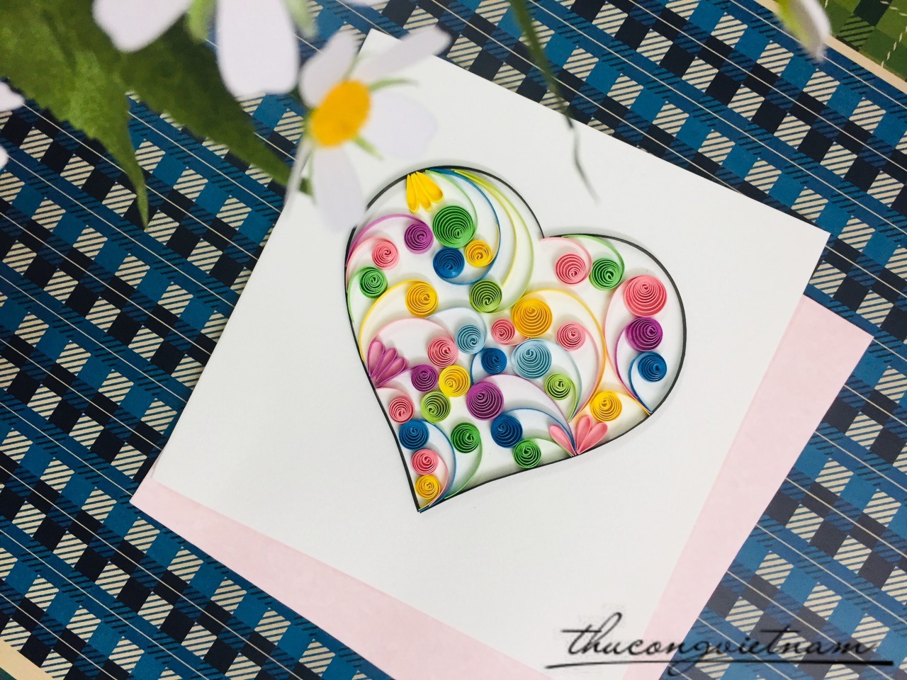 Thiệp quilling Valentine