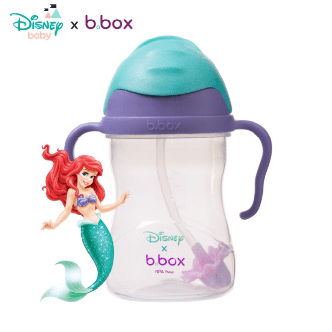 Bình nước chính hãng b.box 360 độ cho bé tập uống nước 240ml nhân vật disney - her baby