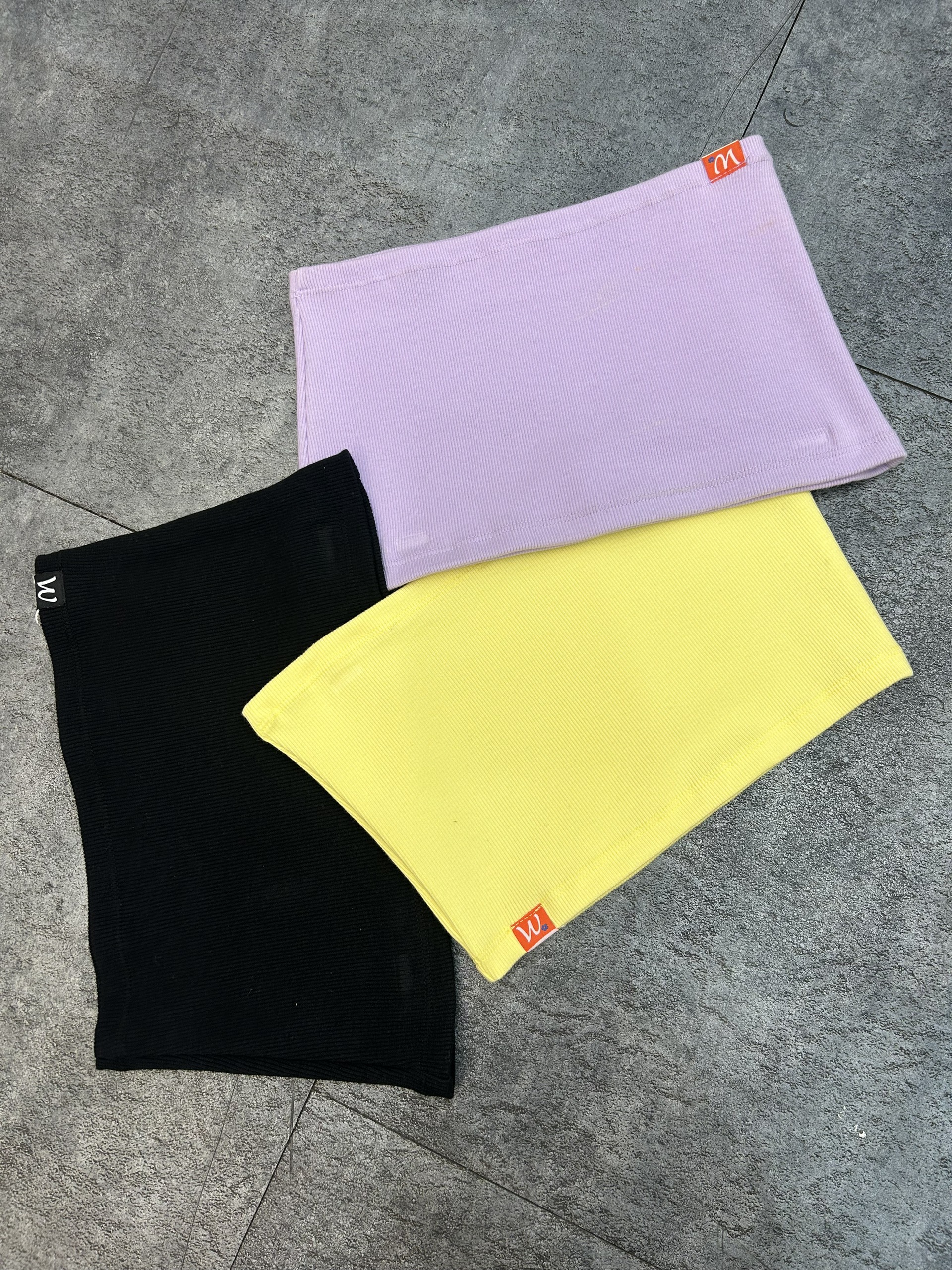 Áo ống thun gân nhiều màu