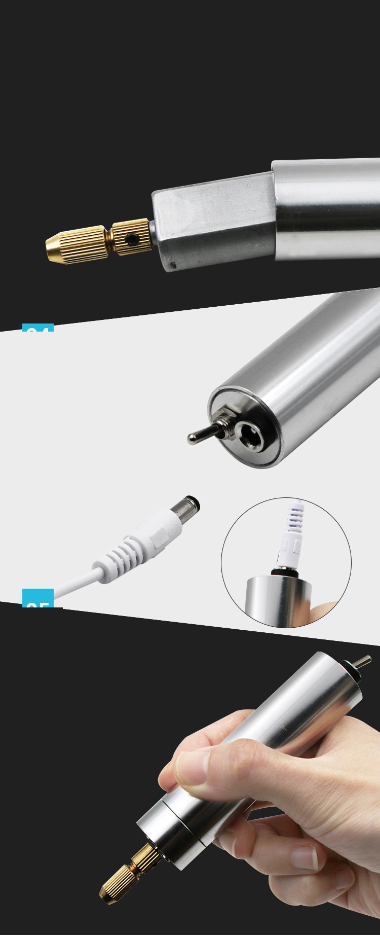 Bộ máy khoan mini cáp USB 5V DC