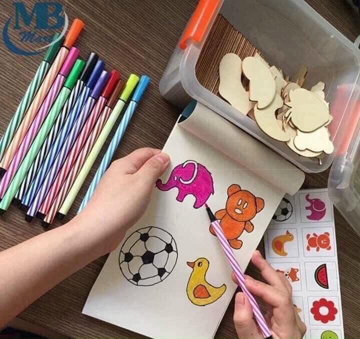 Bộ khuôn vẽ gỗ cho bé
