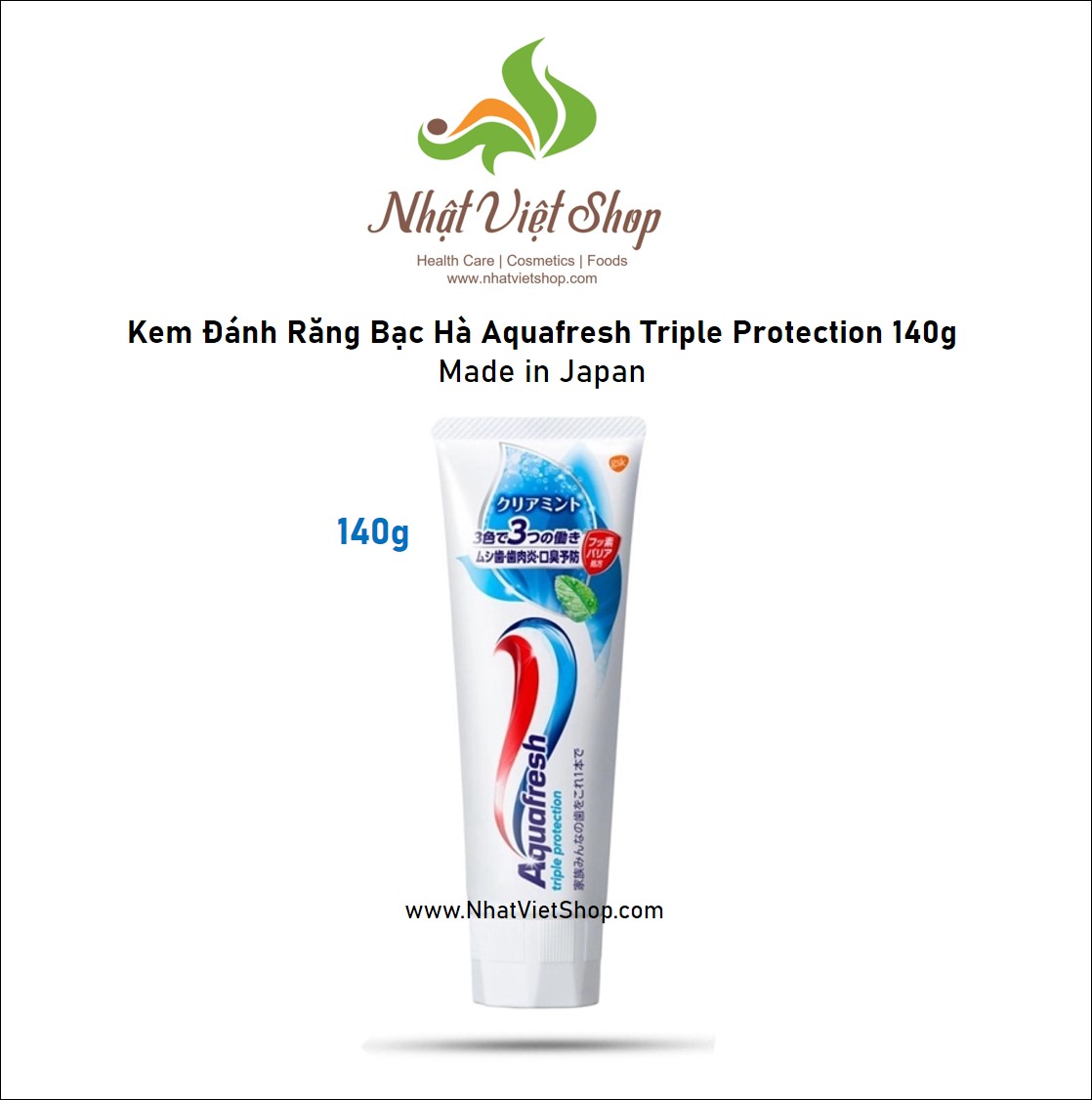 Kem Đánh Răng Aquafresh Triple Protection Nhật Bản 140g