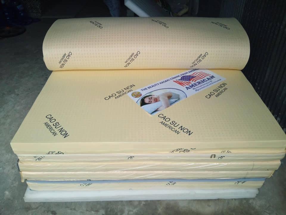 Nệm cao su non 100% thiên nhiên American 1m6x2mx5cm cao cấp