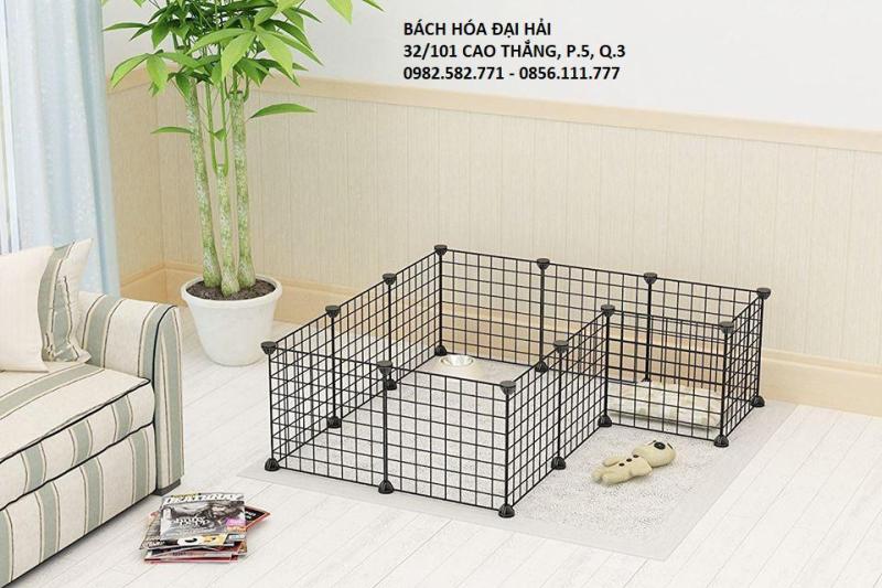 LỒNG MÈO LẮP GHÉP ĐA NĂNG 12 LƯỚI SẮT TĨNH ĐIỆN - CHUỒNG QUÂY CHÓ MÈO ĐƠN GIẢN, TIỆN LỢI- CHUỒNG CHÓ MÈO - CHUỒNG CHO BỌ SÓC , HAMTER , ..