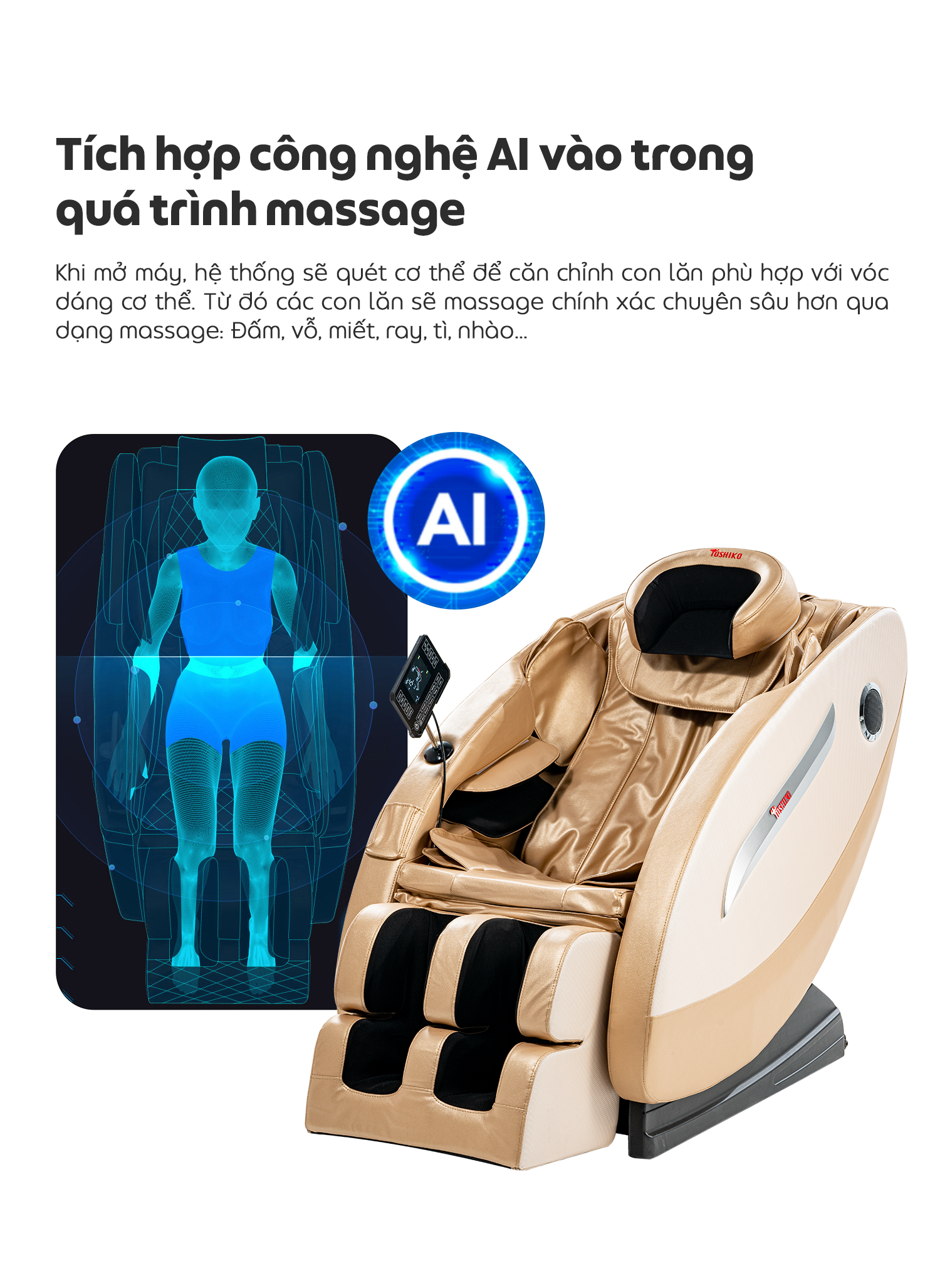 [Nhận hàng được nằm thử] Ghế Massage Toàn Thân con lăn 4D massage di chuyển Đa Năng Cao Cấp  Toshiko T88, đạt chuẩn ISO massage sâu tại các vùng chuyên biệt, Máy Massage Toàn Thân Đa Năng chức năng dò tìm huyệt đạo