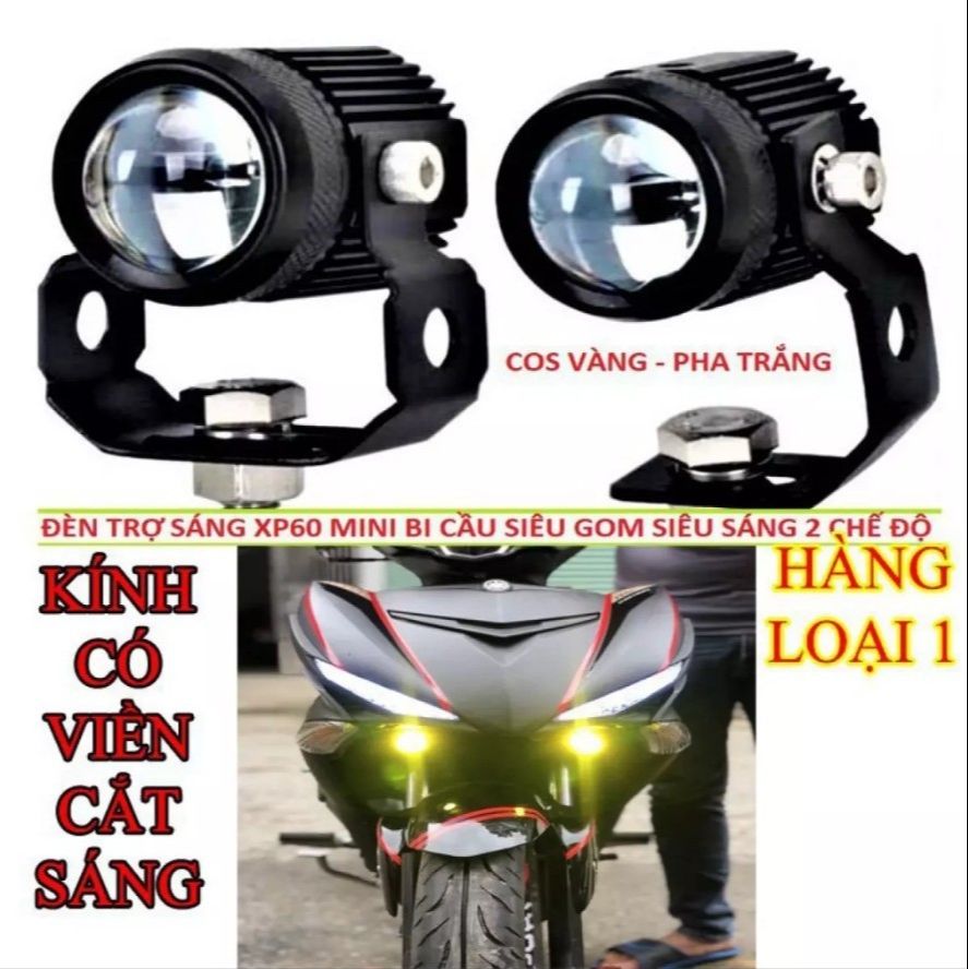 Đèn Trợ Sáng Bi Cầu Mini 2 Chế Độ Tặng Công Tắc Cos Pha ( 1 BÓNG + CÔNG TẮC )