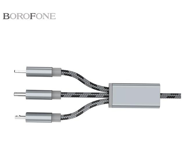 Cáp sạc nhanh Micro/ Type C/ LIGHTNING/ 2IN1/ 3IN1 1m Borofone BX9