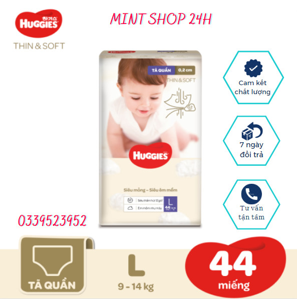 [Tách bịch] Miếng dùng thử Tã Bỉm Quần Huggies thin and soft size L