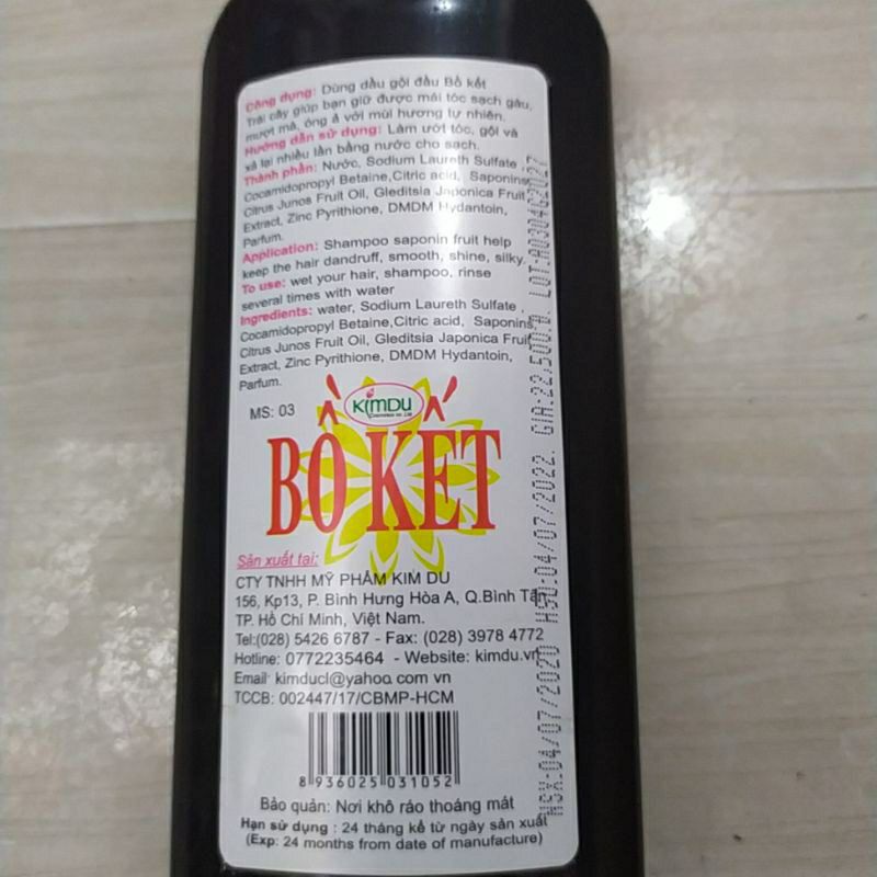 DẦU GỘI BỒ KẾT TRÁI CÂY 200ML