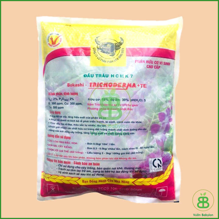 Phân Bón Hữu Cơ Vi Sinh Đầu Trâu 1KG