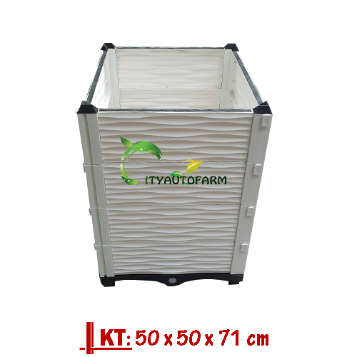 Chậu nhựa lắp ghép thông minh [KT50x50x71cm], Chậu nhựa trồng cây, Chậu nhựa trồng rau, Chậu nhựa trồng hoa, chậu nhựa kích thước lớn, dễ dàng lắp đặt, thay đổi kích thước phù hợp. - Hàng Việt Nam chất lượng cao.