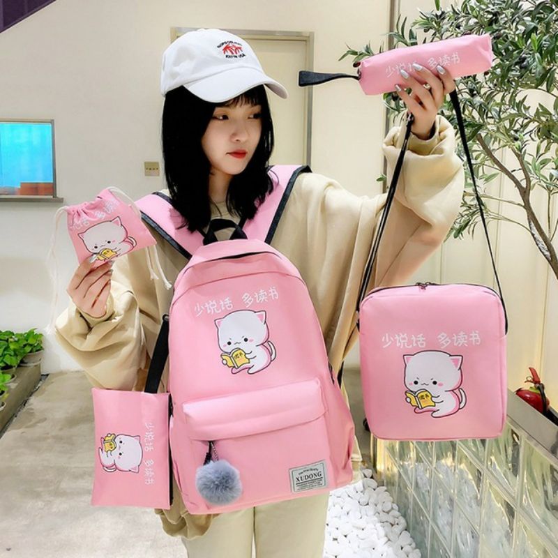 Set ba lô 4 món thời trang