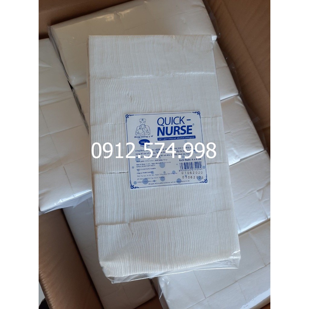 Bông Gòn y tế cắt sẵn Quick Nurse 500gr