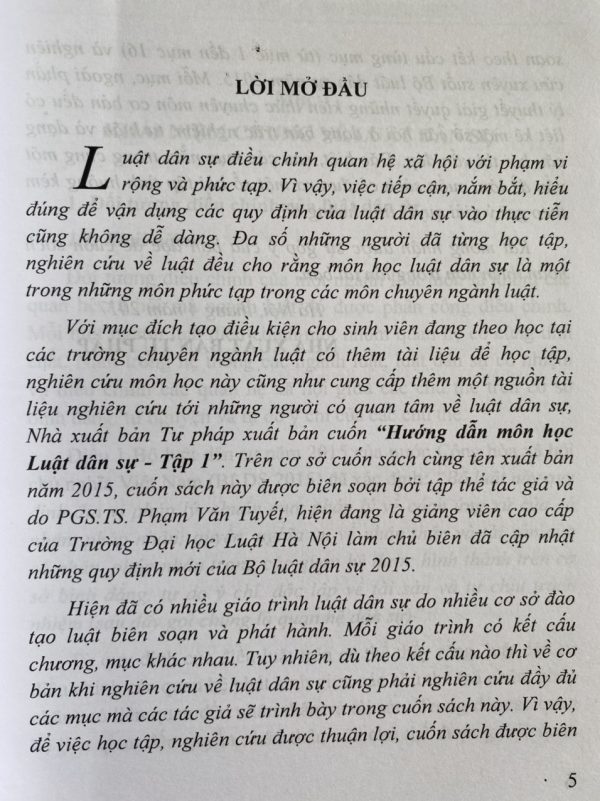 Hướng Dẫn Môn Học Luật Dân Sự Tập 1