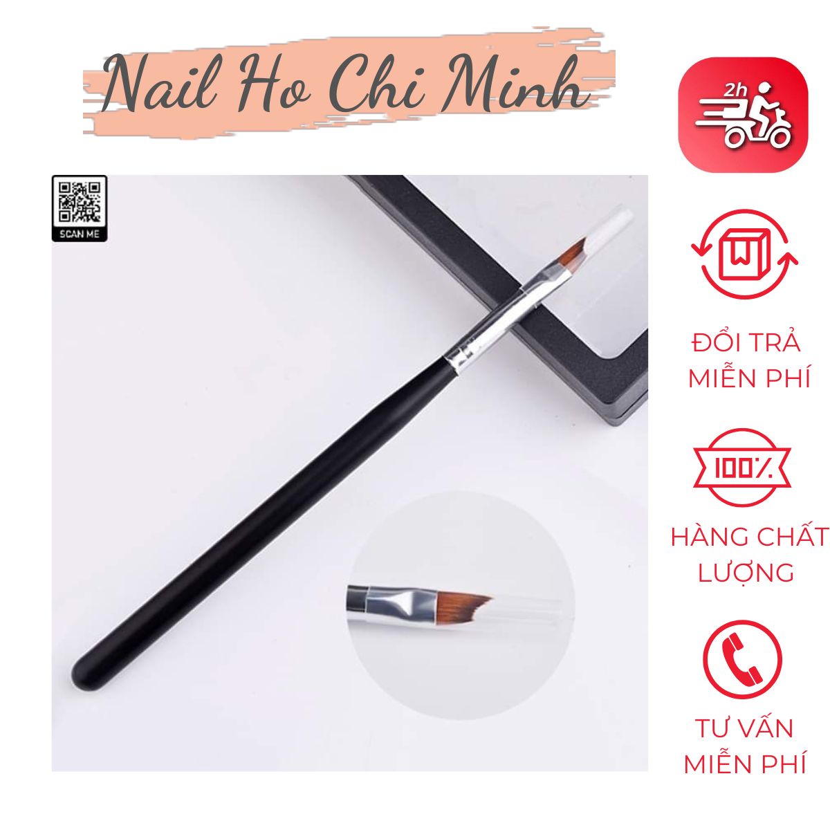 Cọ phen đầu móng - Cọ french nail chuyên dụng cho dân làm móng