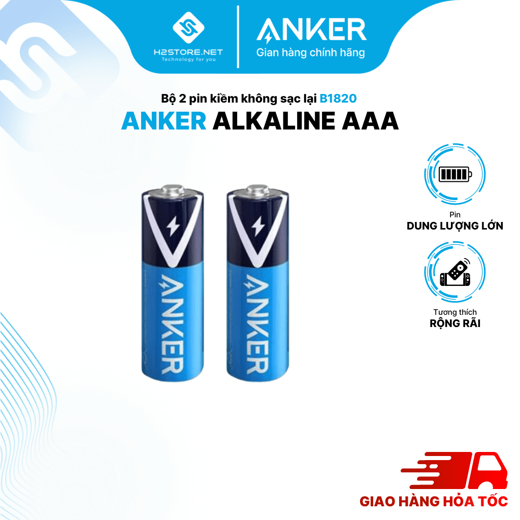 Anker alkaline AAA battery - B1820 - 2A battery, Non-Rechargeable