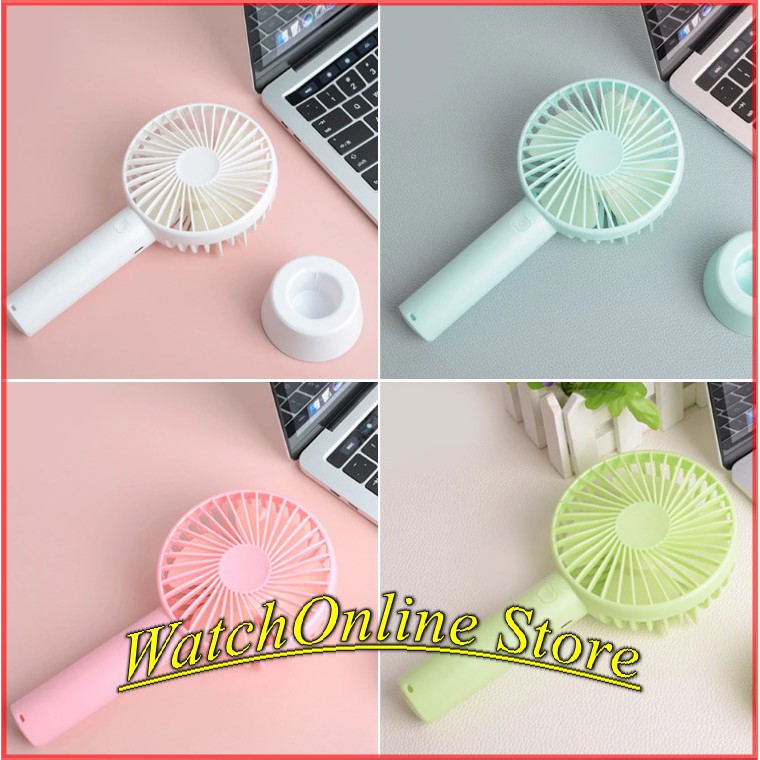 QUẠT MINI TÍCH ĐIỆN CẦM TAY CÓ ĐẾ N9 (Kèm pin sạc + cáp sạc)