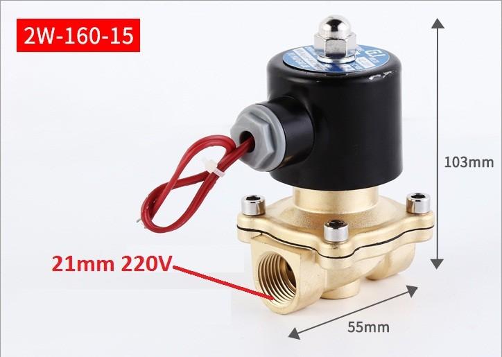 Van điện từ phi 21mm - Thân đồng, dây đồng 220V