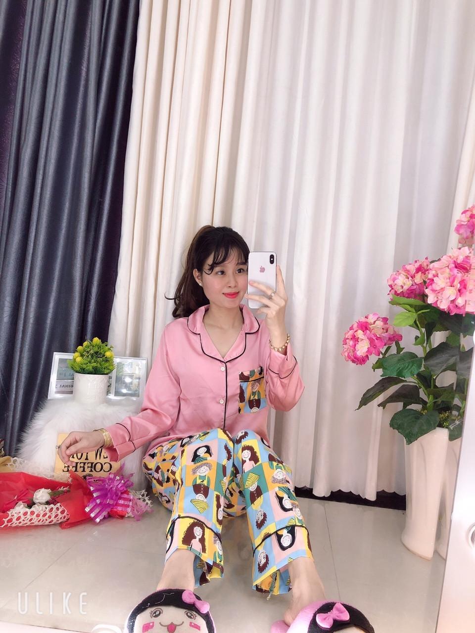 Sét bộ lụa,satin có túi quần-MTB