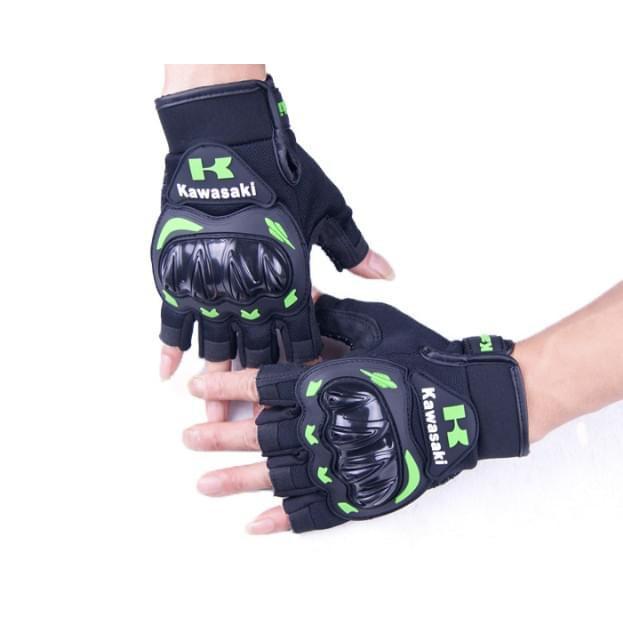 GĂNG TAY MONSTERKAWASAKIKTM HỞ NGÓN CÓ GÙ NHỰA - ĐỒ PHƯỢT