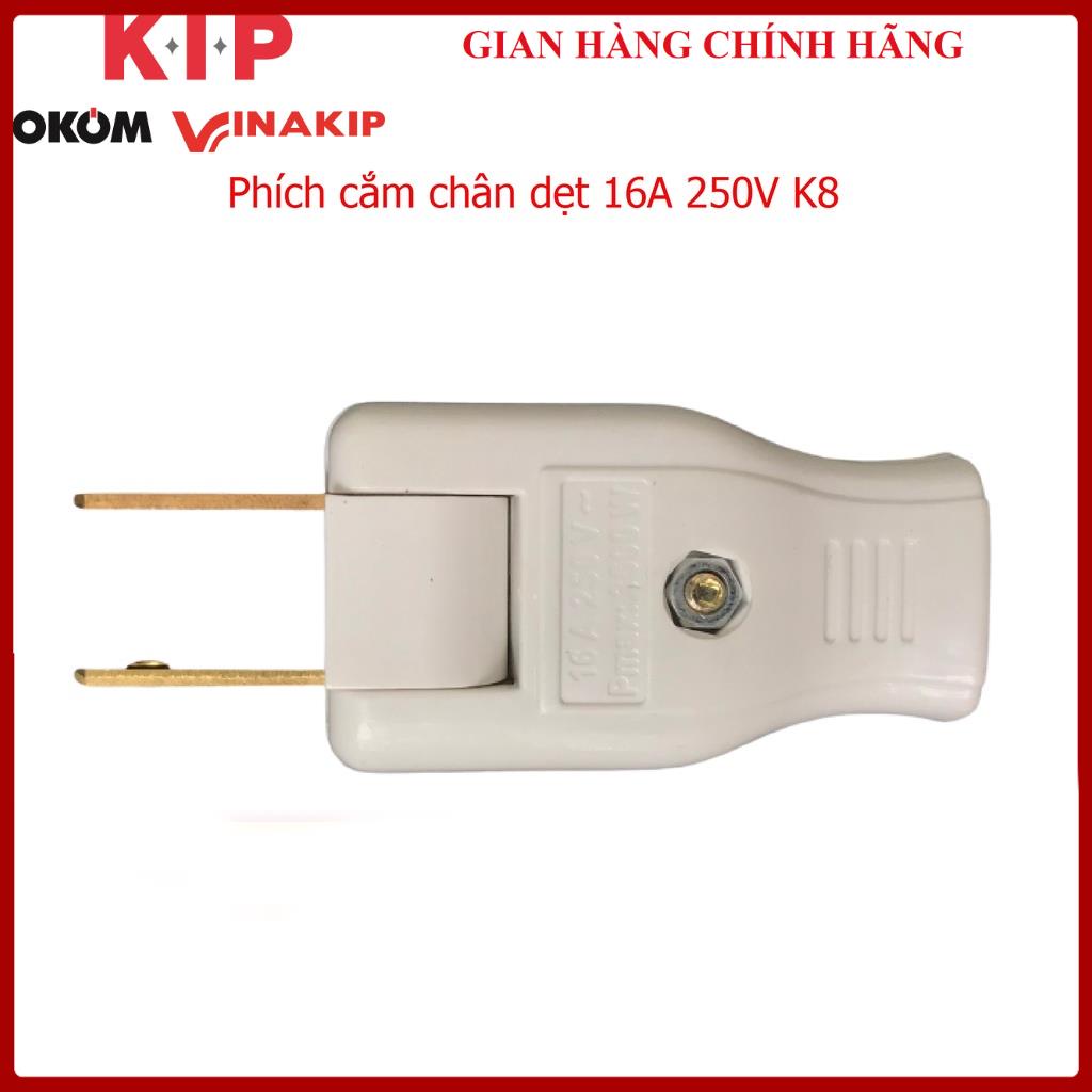 Phích cắm chân dẹt VINAKIP 16A 250V kiểu 8