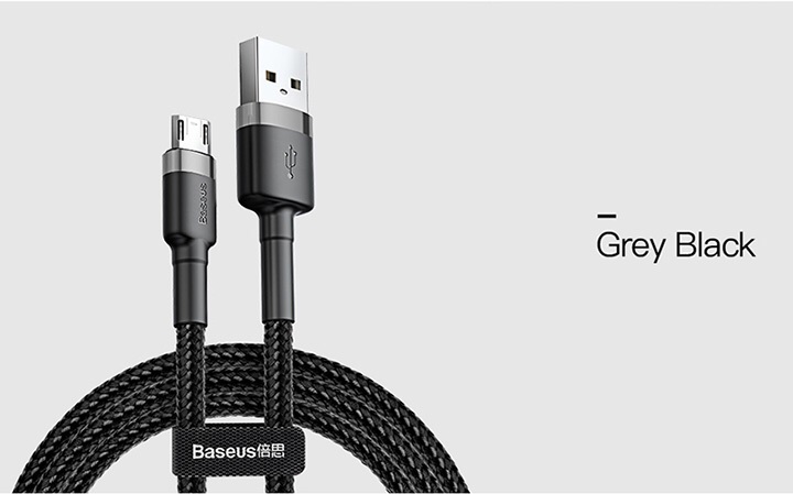 Cáp Sạc Nhanh Micro USB 2.4A Baseus Dây Sạc Nhanh Micro USB Bọc Dù Cáp Sạc Nhanh Micro USB Bọc Dù
