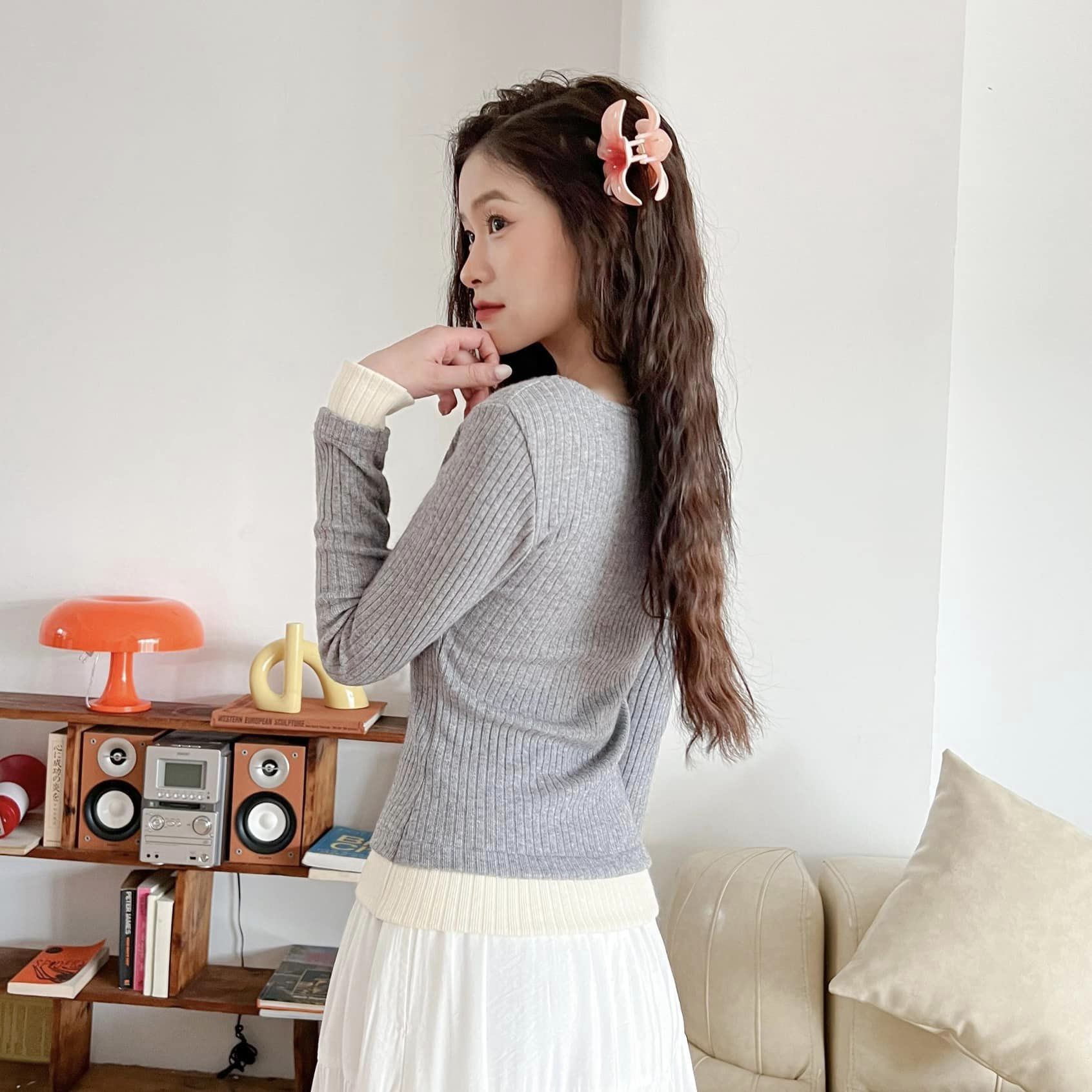 GOLA - Áo LANKA - Áo tay dài cổ V