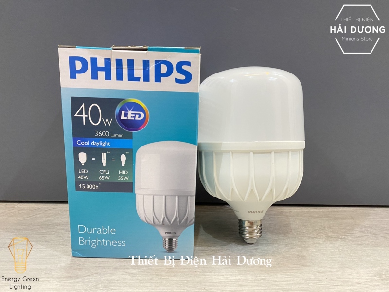 Bóng đèn Philips 40w LED TForce core HB - Đèn Led trụ Siêu sáng Bảo vệ mắt