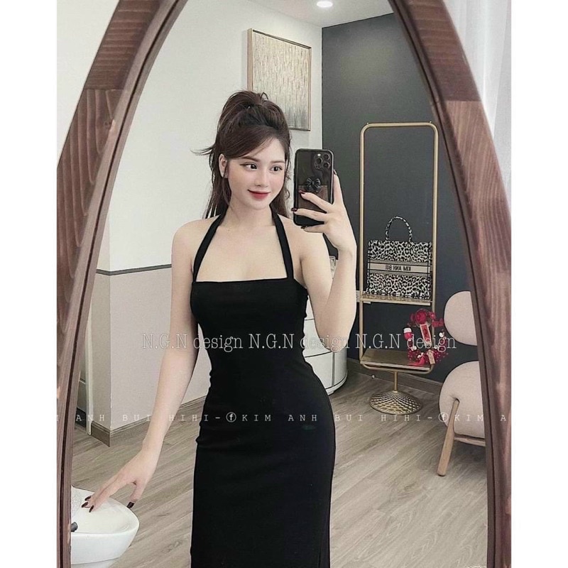 Đầm Body Dây Cổ Siêu Hot Dáng Dài-D17-