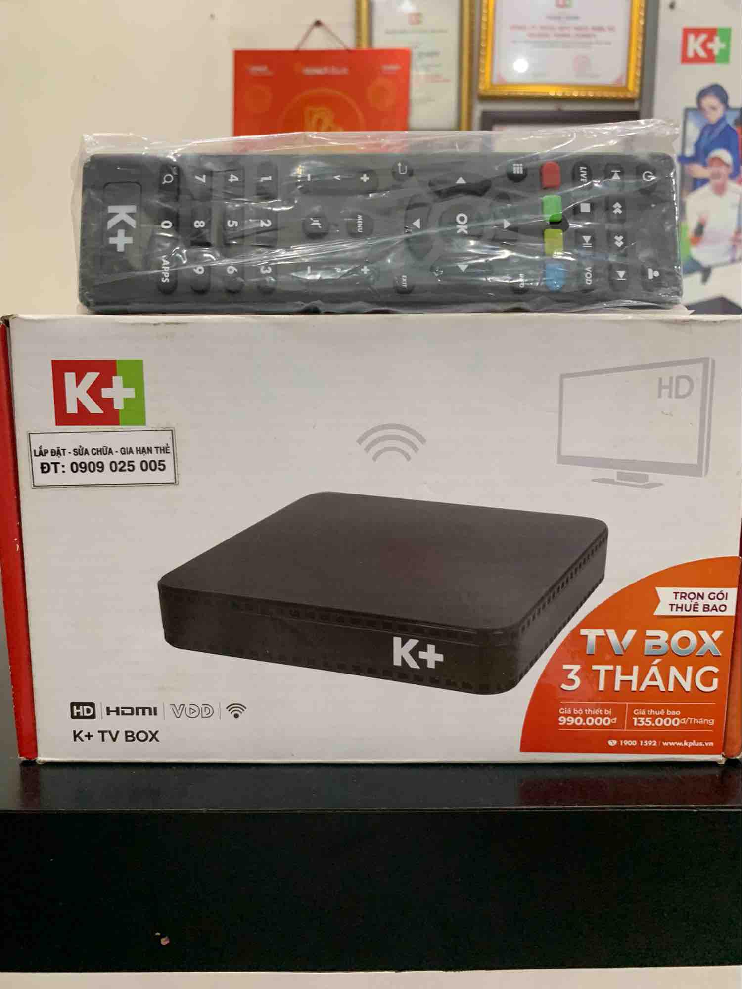 [HCM]Điều khiển tivibox k+ hd-remote tivi box k+ hd