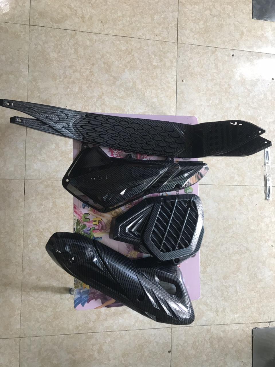 PCX 125-150 2018-2020 Bộ Ốp Carbon Gác chân trước, Bô E, Che bô, Quạt Cao Cấp