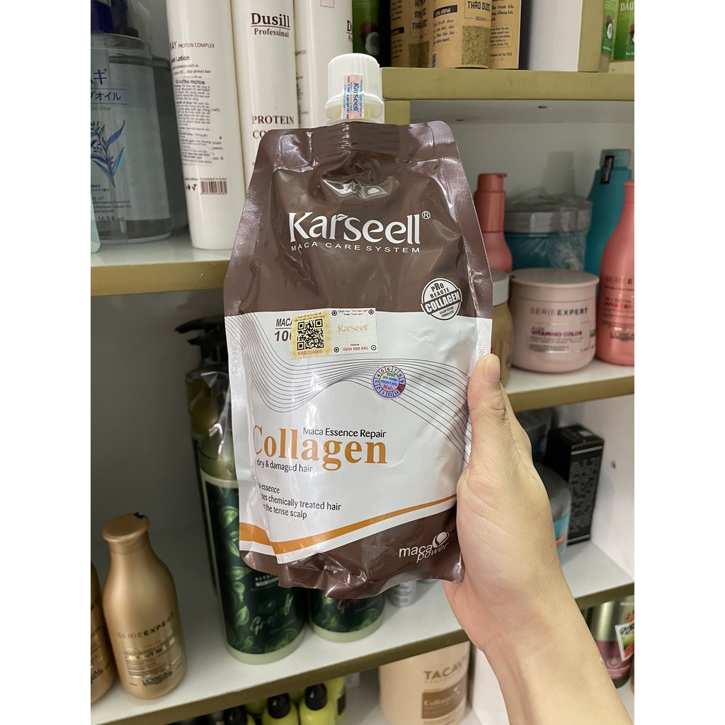Ủ tóc hấp phục hồi tóc kem hấp hấp tóc COLAGEN KARSEELL 500ml [hàng chính hãng]