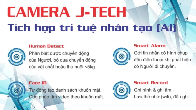 [HCM]CAMERA WIFI IP J-TECH HD5725W3 (2MP)