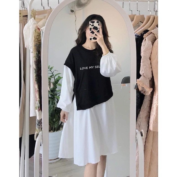 [HCM]Đầm váy babydoll phối kiểu cute