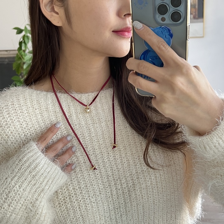 Dây chuyền Tiny heart line phong cách Hàn Quốc