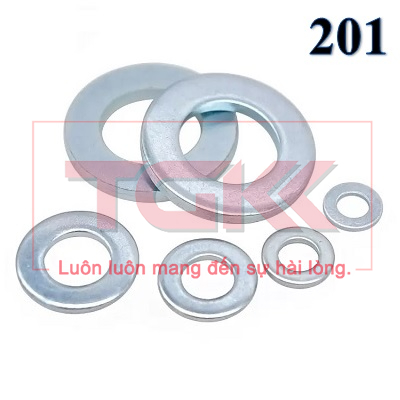 Long đen phẳng inox 201