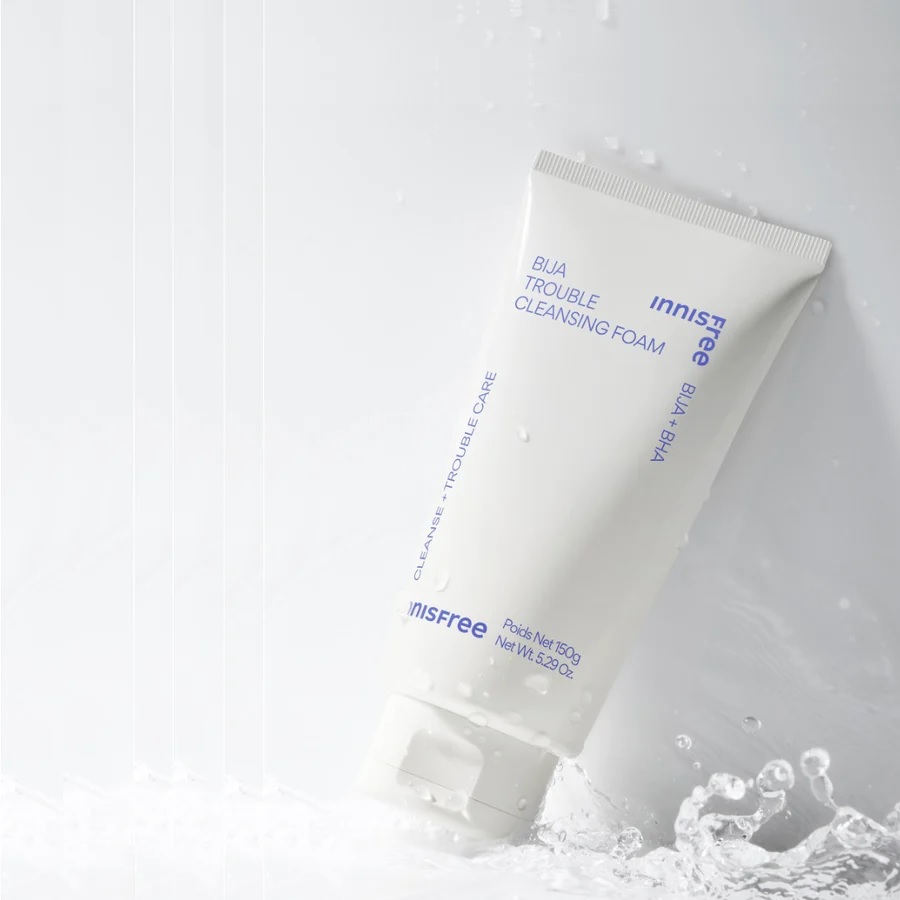 Sữa Rửa Mặt Ngăn Ngừa Mụn Innisfree Bija Trouble Cleansing Foam 150g