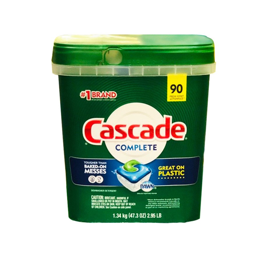 [HCM]VIÊN RỬA CHÉN CASCADE COMPLETE DISHWASHER DETERGENT 90 VIÊN MỸ
