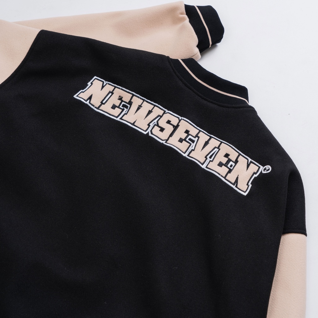 Áo Khoác Bomber Varsity Dạ NEWSEVEN Typo Jacket V01