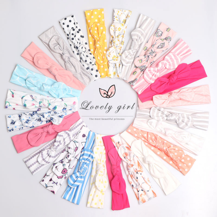 (BD01TE) Set 3 băng đô phối nơ cho bé gái
