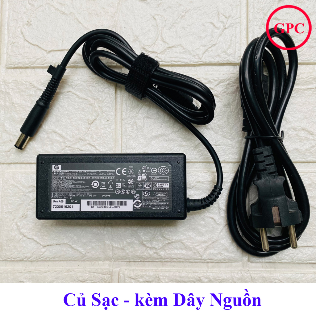 Sạc laptop hp elitebook 8440p 8440 output 18.5v - 3.5a chân kim to kích thước φ7.4mmx5.0mm