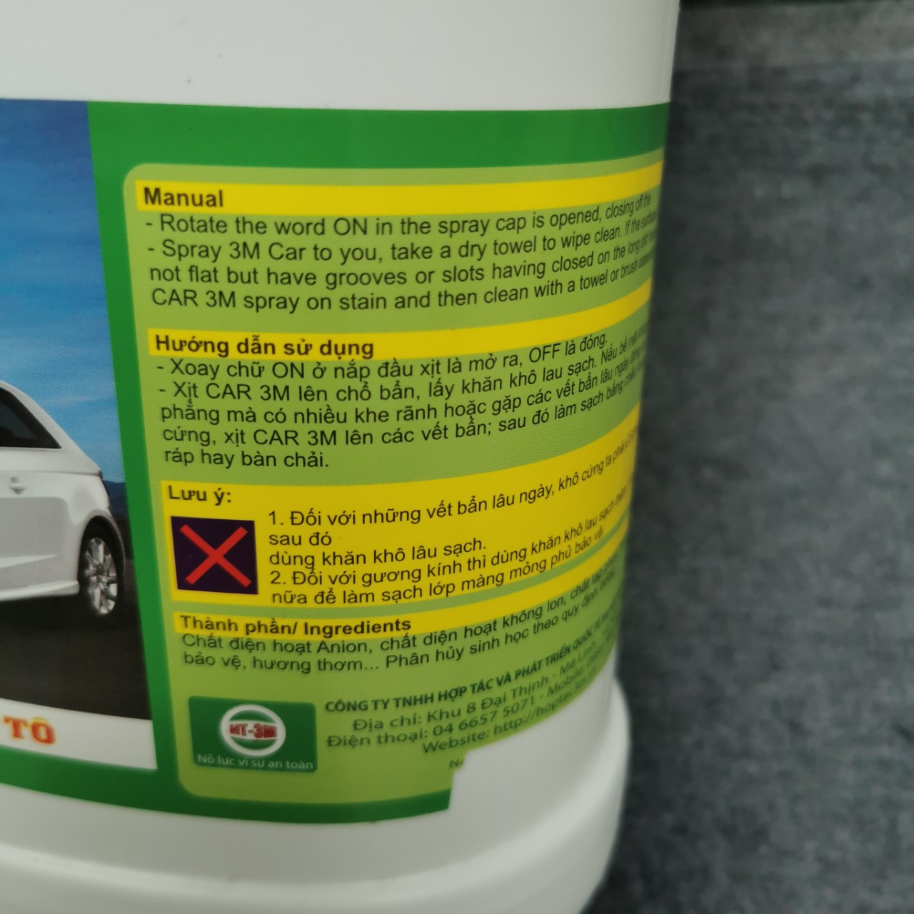Dung Dịch Xi Đánh Nội Thất Can 4,5 Lít 3M