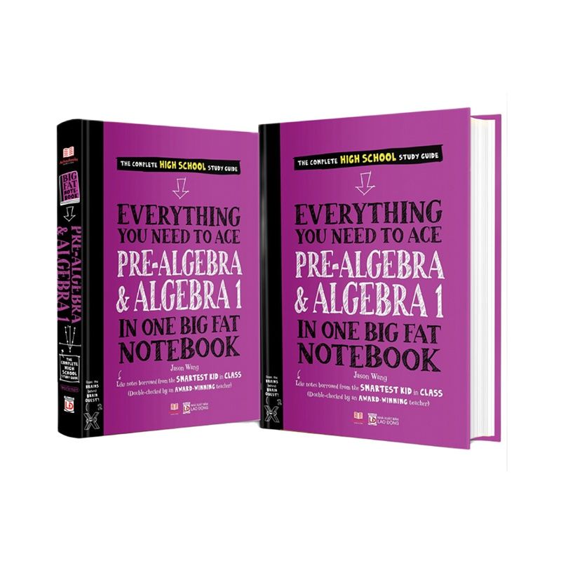 Sách Everything You Need To Ace Pre-Algebra & Algebra 1 - Sổ Tay Đại Số ( Lớp 8 - Lớp 12 ) - Nhà Sách Á Châu Books