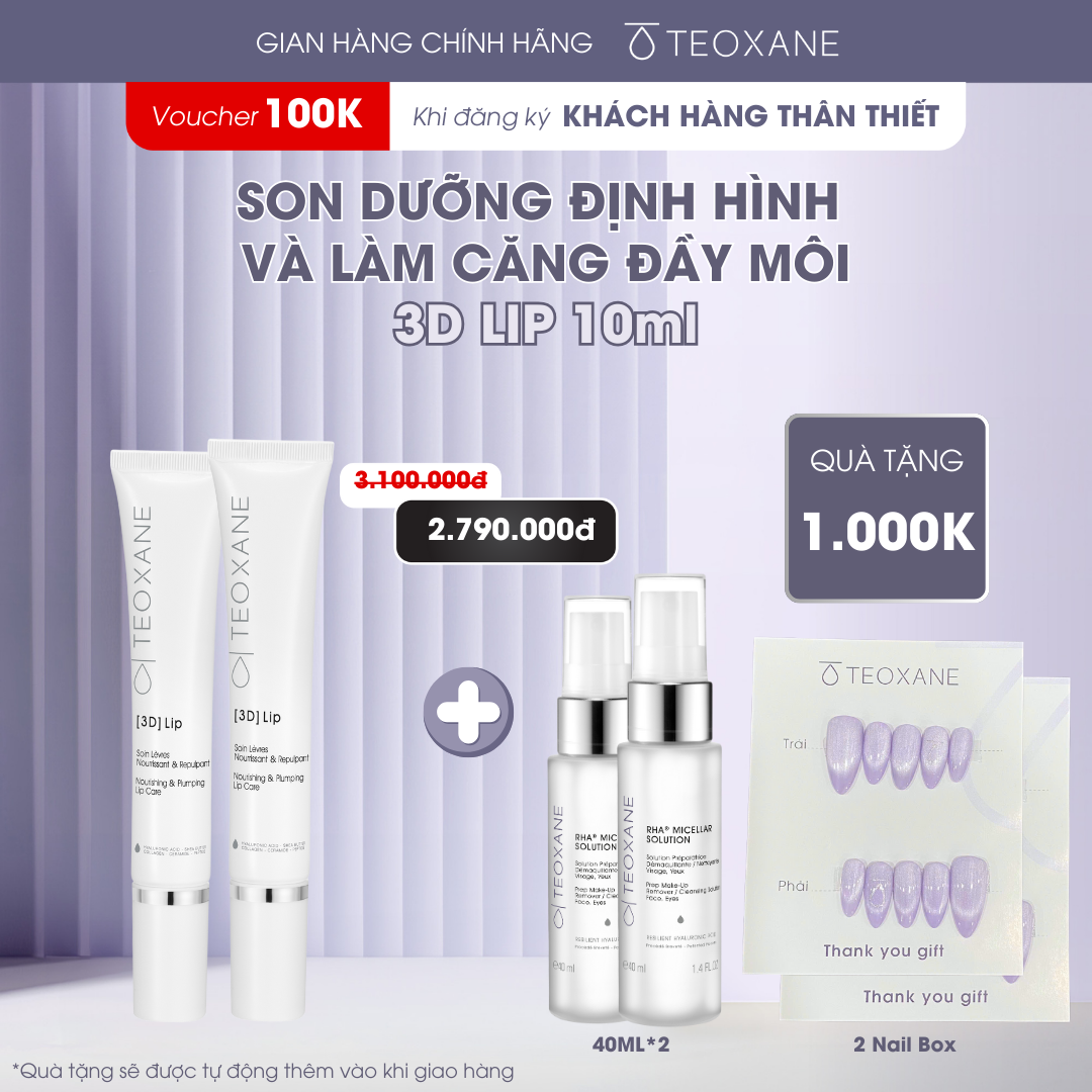 Son dưỡng làm căng đầy môi Teoxane 3D LIP (10ml)