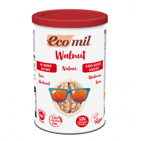 [Hoàn Tiền 15%][HCM]Bột quả óc chó hữu cơ 400g Ecomil Walnut Instant Shake Drink
