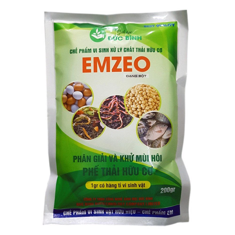 GÓI 200GR - CHẾ PHẨM VI SINH EMZEO DÙNG ĐỂ PHÂN GIẢI, KHỬ MÙI HÔI HỮU CƠ