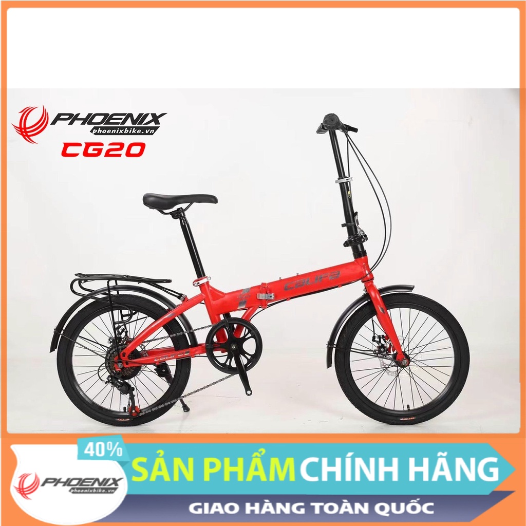 Xe đạp gấp 20 inch Califa CG20 6 tốc độ 2024