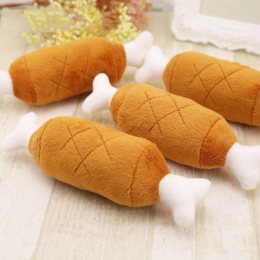 Đồ chơi Đùi gà bông bíp bíp cho Chó Mèo