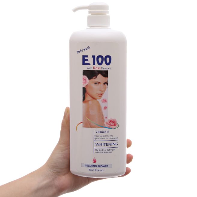 [HCM]Sữa tắm E100 hoa hồng chai 1.1L