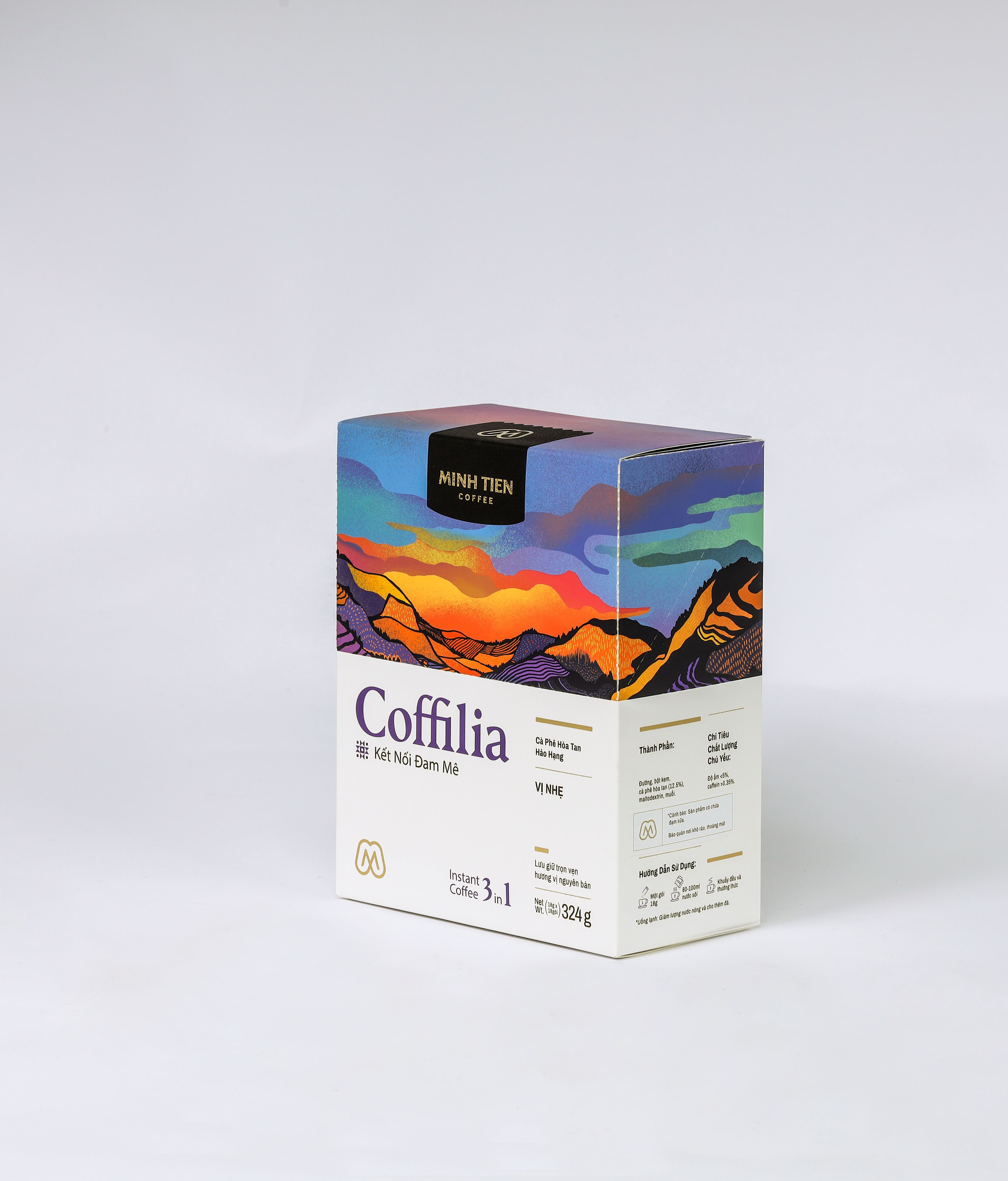 Cà phê hòa tan coffilia 3in1 - vị nhẹ 324g